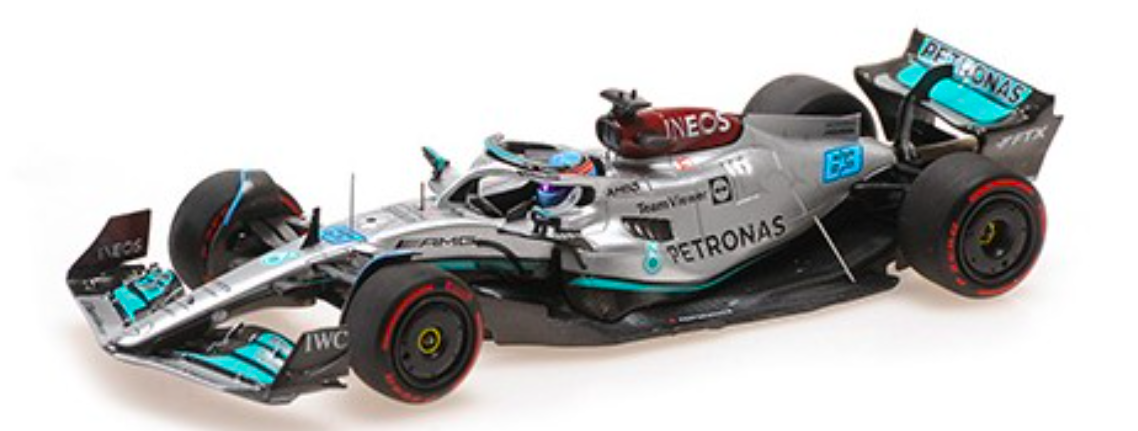 MERCEDES W13 RUSSELL POLE HUNGARORING 2022 - MINICHAMPS 1/43