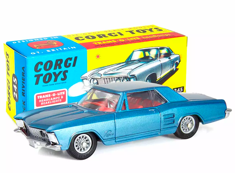 REEDITION Buick Riviera Bleu n°245 - corgi 1/43