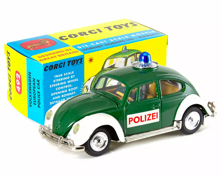 REEDITION : VW Coccinelle Police Allemande n°492 - corgi 1/43