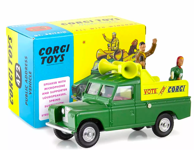 REEDITION : Land Rover Véhicule de campagne électorale n°472 - CORGI 1/43