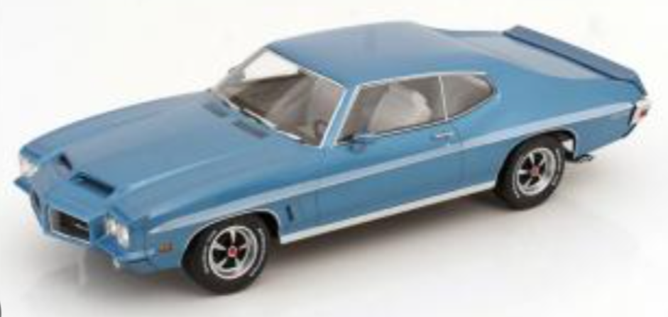 PONTIAC LEMANS GTO 1972 BLUE KKSCALE 1/18°