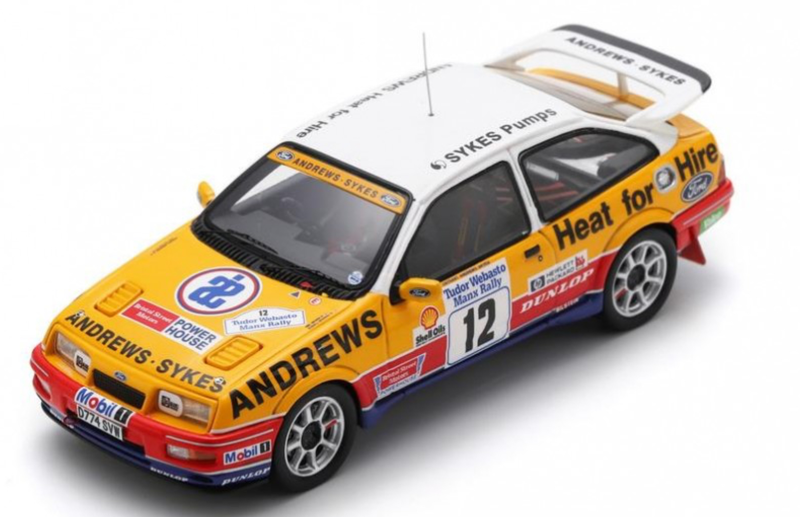 FORD SIERRA RS N°12 RALLY MANX INTERNATIONNAL 1989 SPARK 1/43