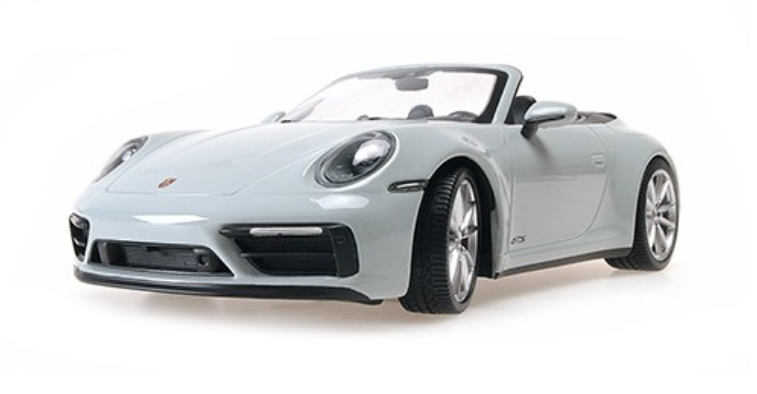 PORSCHE 911 CARRERA 4 GTS CABRIOLET GRIS 2020 MINICHAMPS 1/18