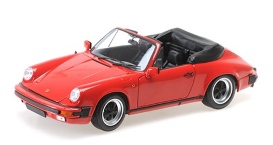 PORSCHE 911 CARRERA CABRIOLET 3.2 RED 1983 MINICHAMPS 1/18