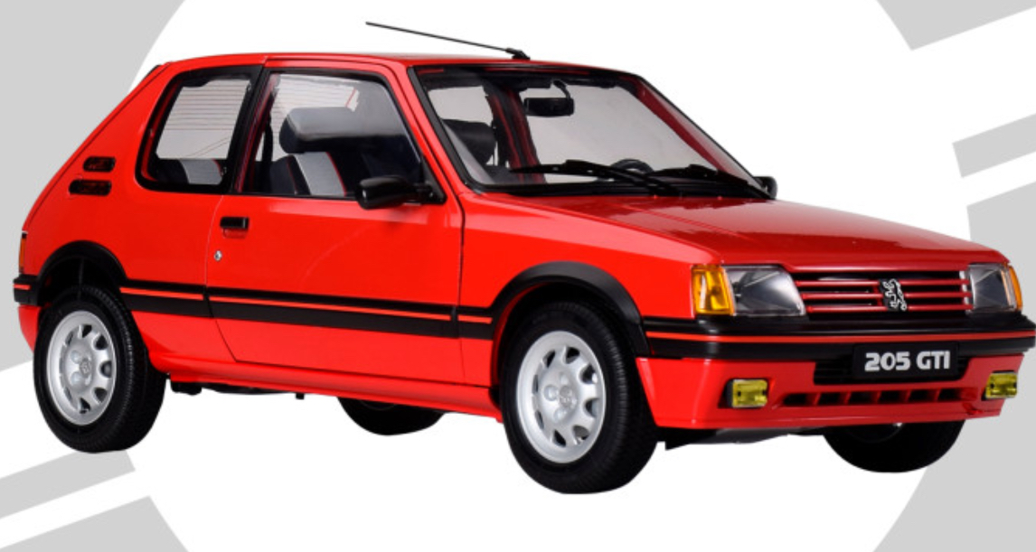 PEUGEOT 205 1.9 GTI RED IXO 1/8