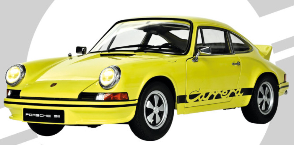 PORSCHE 911 RS 2.7 YELLOW/BLACK KIT IXO 1/8