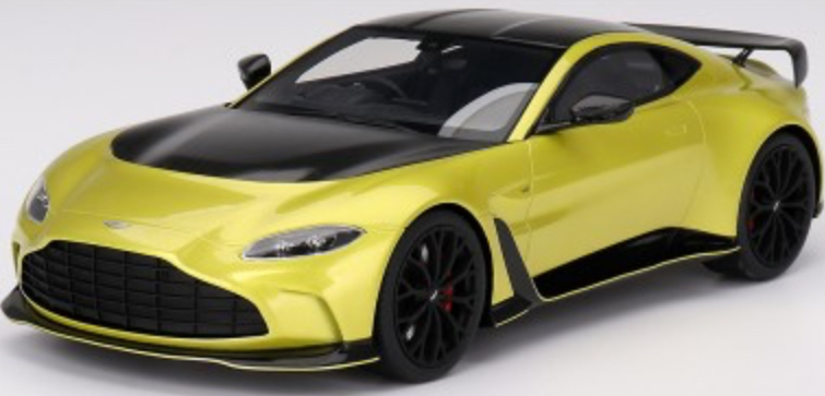 ASTON MARTIN V12 VANTAGE 2022 JAUNE TOP SPEED 1/18