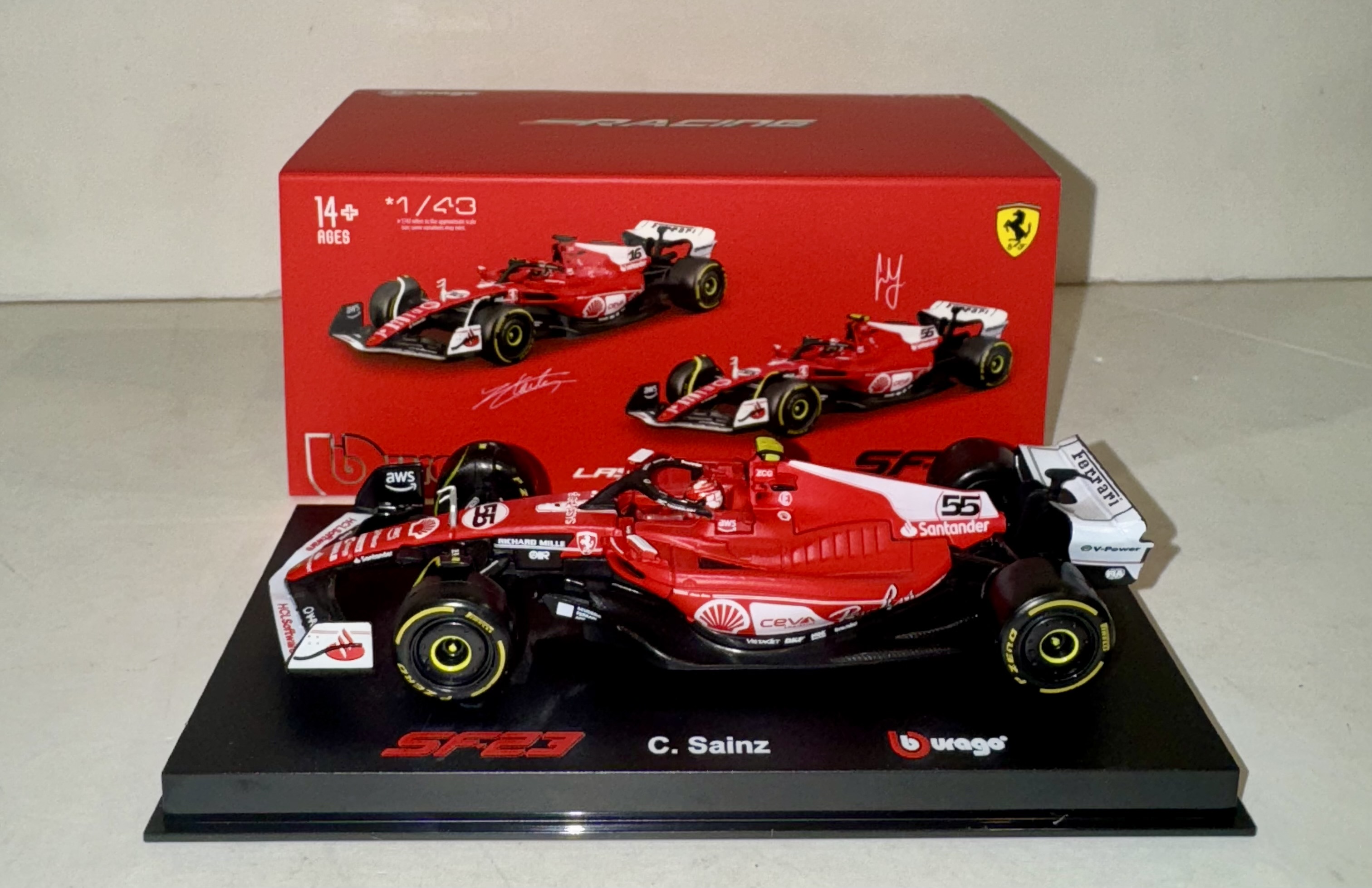 FERRARI F1 SF.23 N°55 BURAGO 1/43°