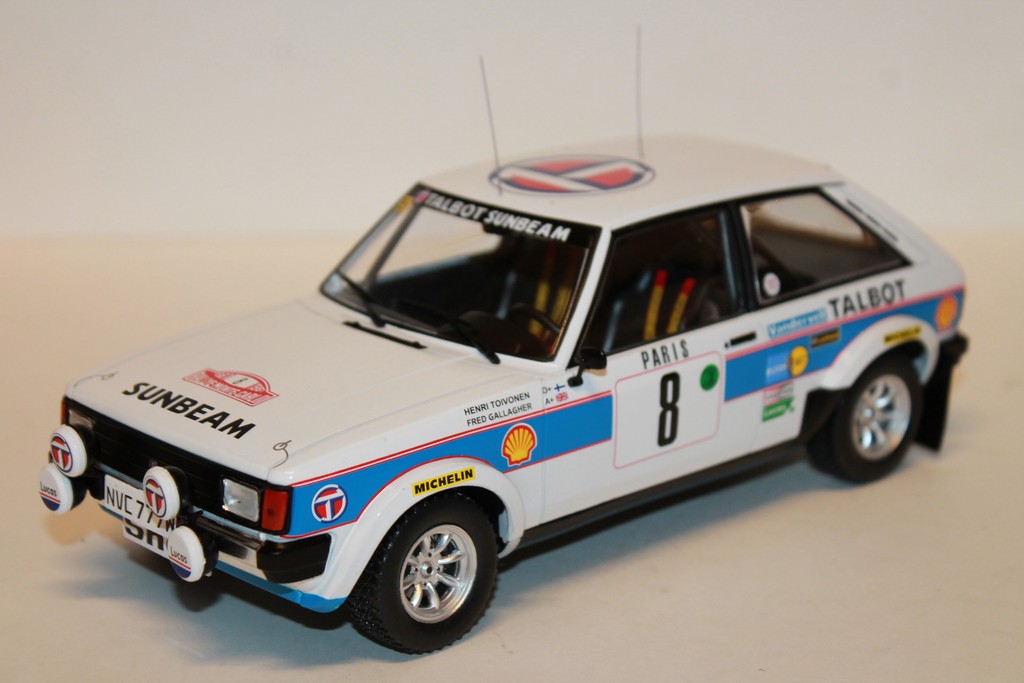 TALBOT SUNBEAM LOTUS #8 H.TOIVONEN-F.GALLAGHER RALLYE MONTE-CARLO 1981 IXO 1/18°