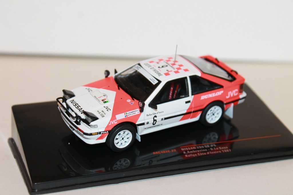 NISSAN 200 SX #6 A.AMBROSINO-D.LE SAUX RALLYE COTE D'IVOIRE 1987 IXO 1/43°