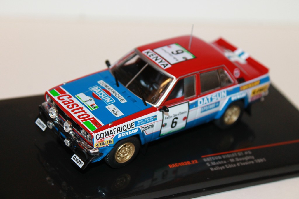 DATSUN VIOLET GT #6 S.MEHTA - M.DOUGHTY RALLYE DE COTE D'IVOIRE 1981 IXO 1/43°