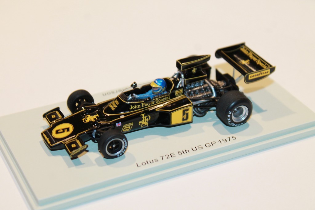 LOTUS 72E 5TH US GP 1975 RONNIE PETERSON SPARK 1/43°