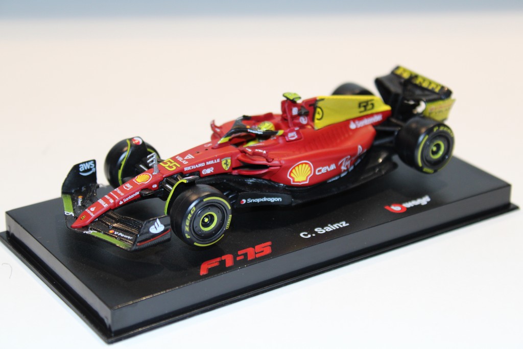 FERRARI F1-75 N°55 SAINZ ITALIAN GP GIALLO MODENA SPECIAL EDITION BURAGO 1/43°