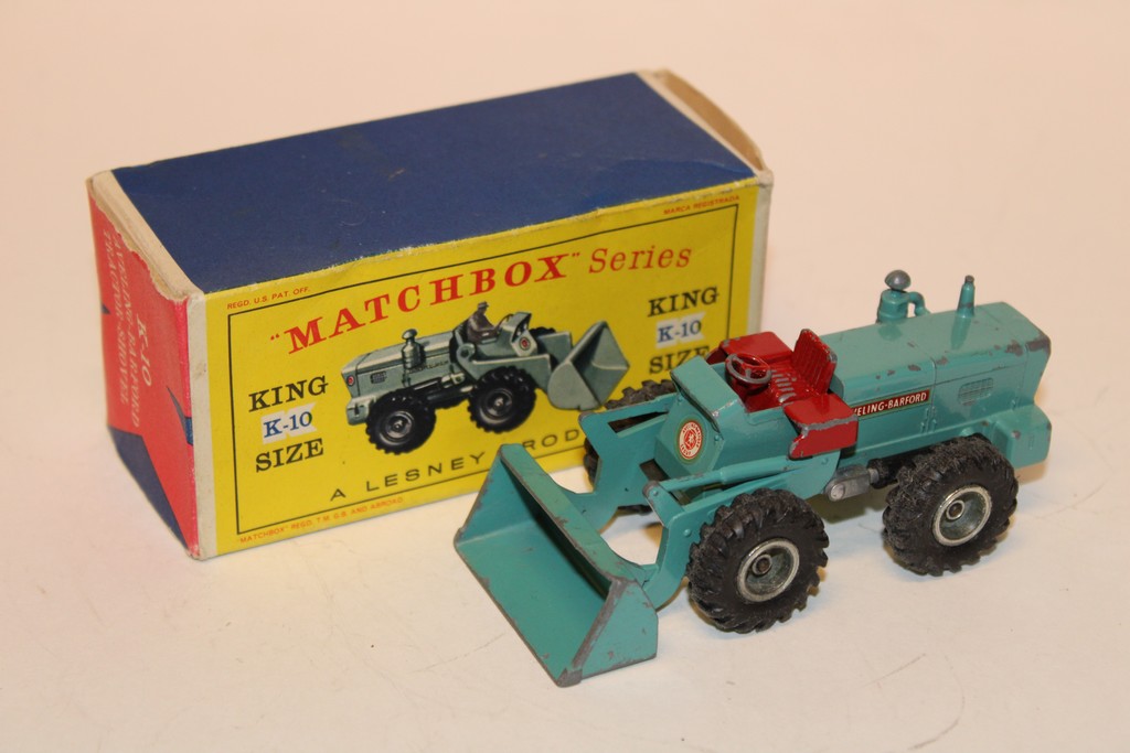 AVELING BARFORD TRACTOR-SHOVEL BLEU 1960 MATCHBOX 1/50°