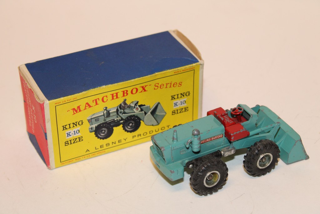 AVELING BARFORD TRACTOR-SHOVEL BLEU 1960 MATCHBOX 1/50°