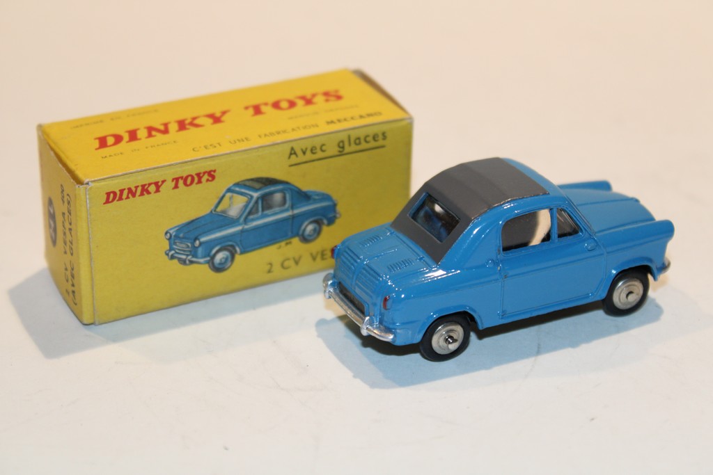 2 CV VESPA 400 BLEU 1960 DINKY TOYS 1/43°