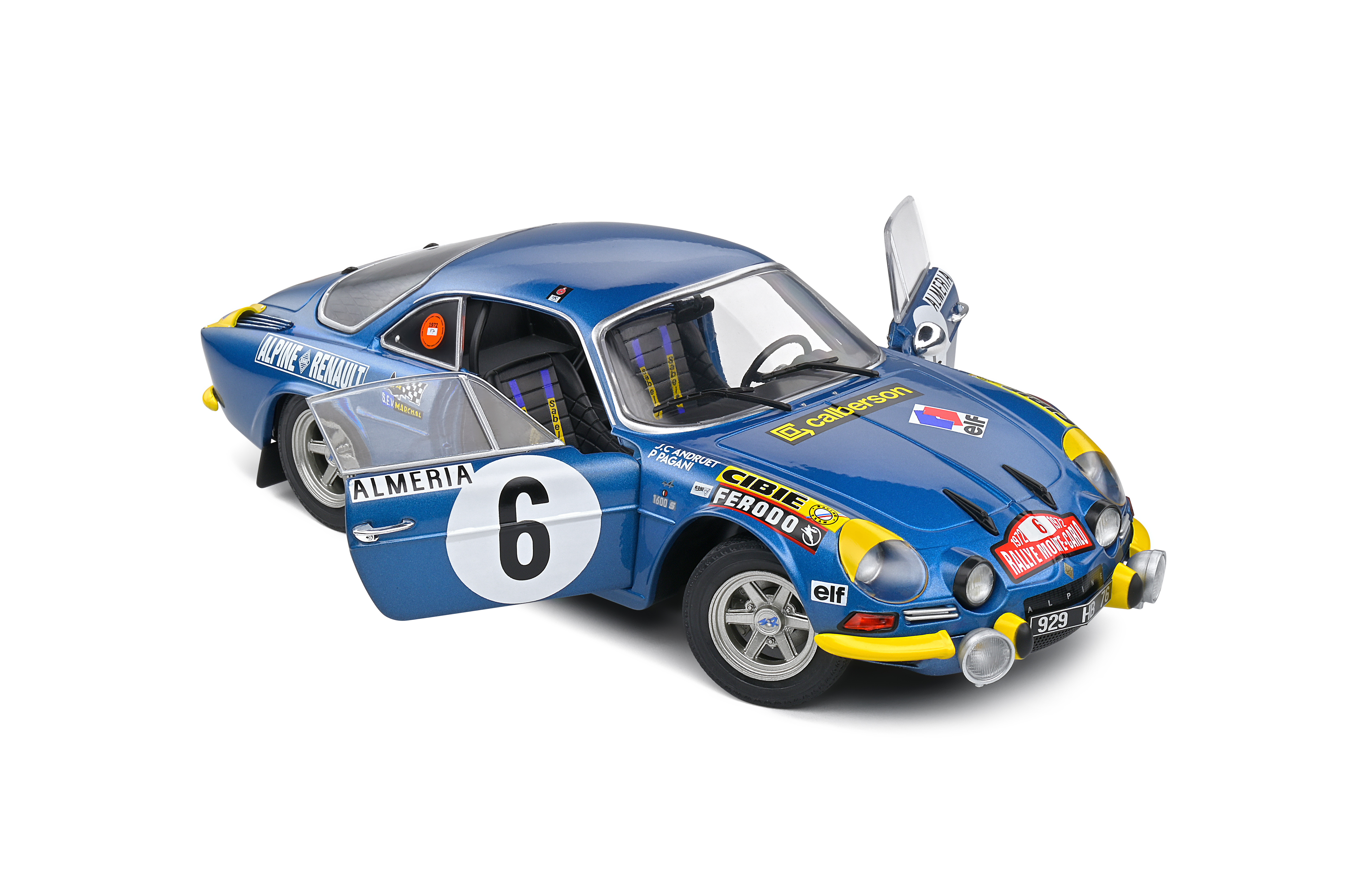 ALPINE A110 1600S RALLYE DE MONTE CARLO 1972 N°6 - SOLIDO 1/18