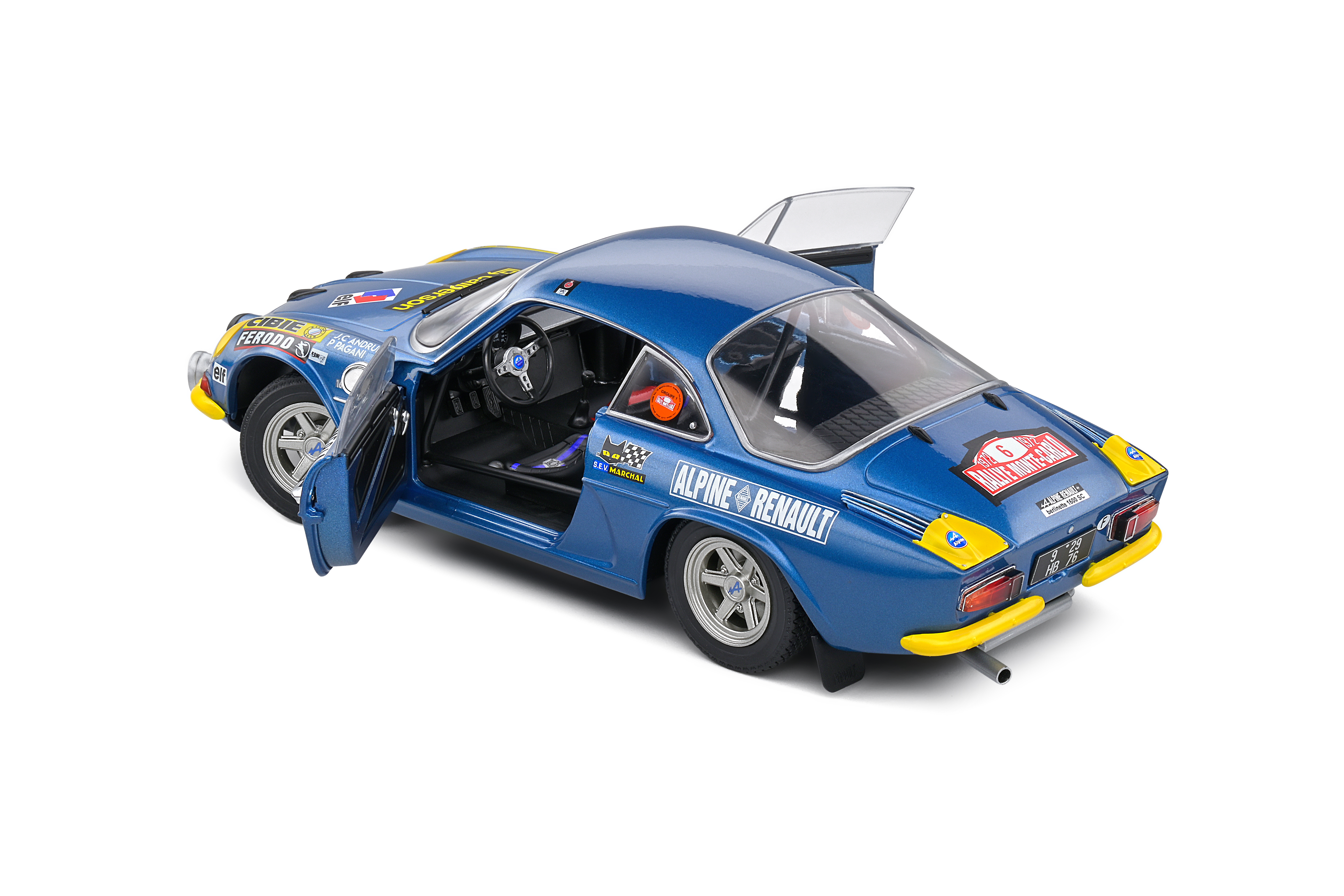 ALPINE A110 1600S RALLYE DE MONTE CARLO 1972 N°6 - SOLIDO 1/18