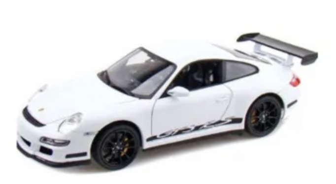 PORSCHE 911 GT3 RS 2007 Blanche WELLY 1/18°