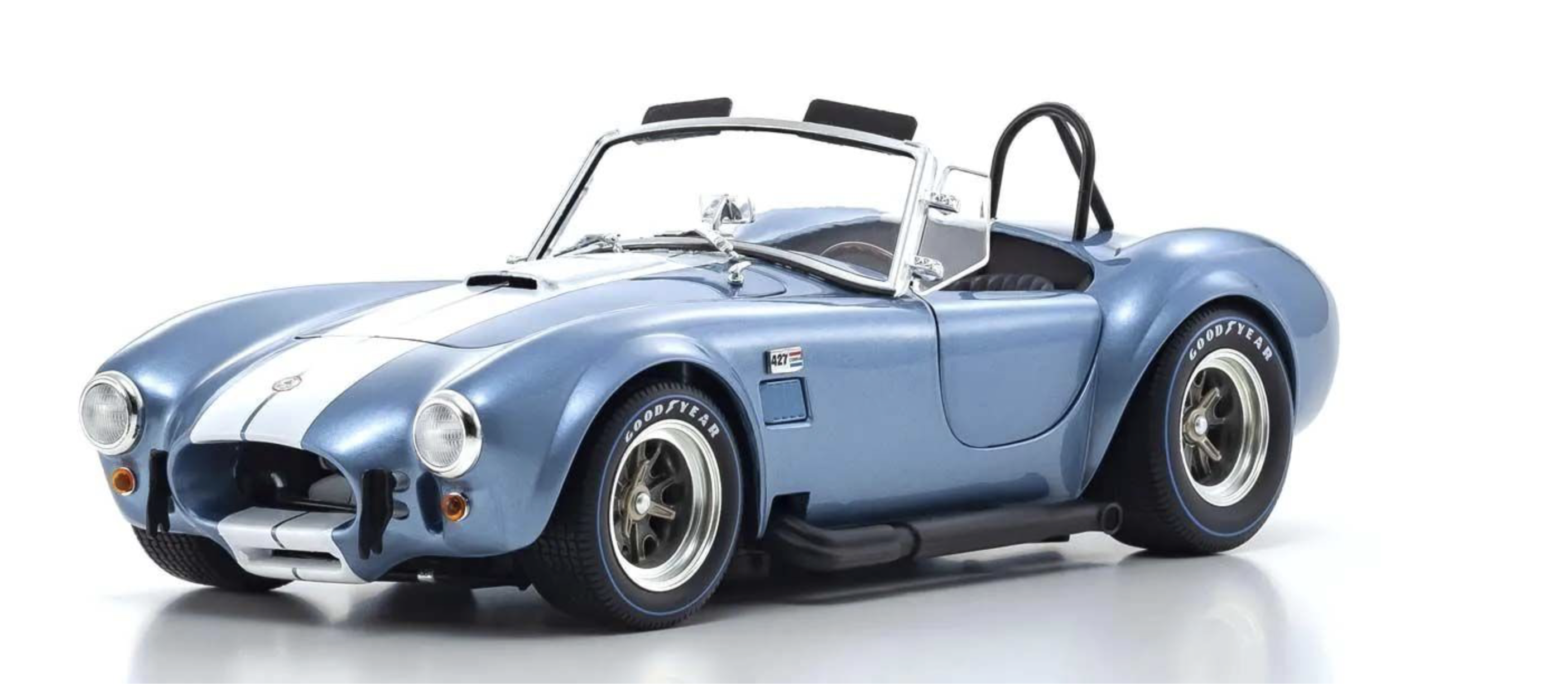 Shelby Cobra 427 S/C Spider 1962 Light Blue-WhiteKyosho 1:18