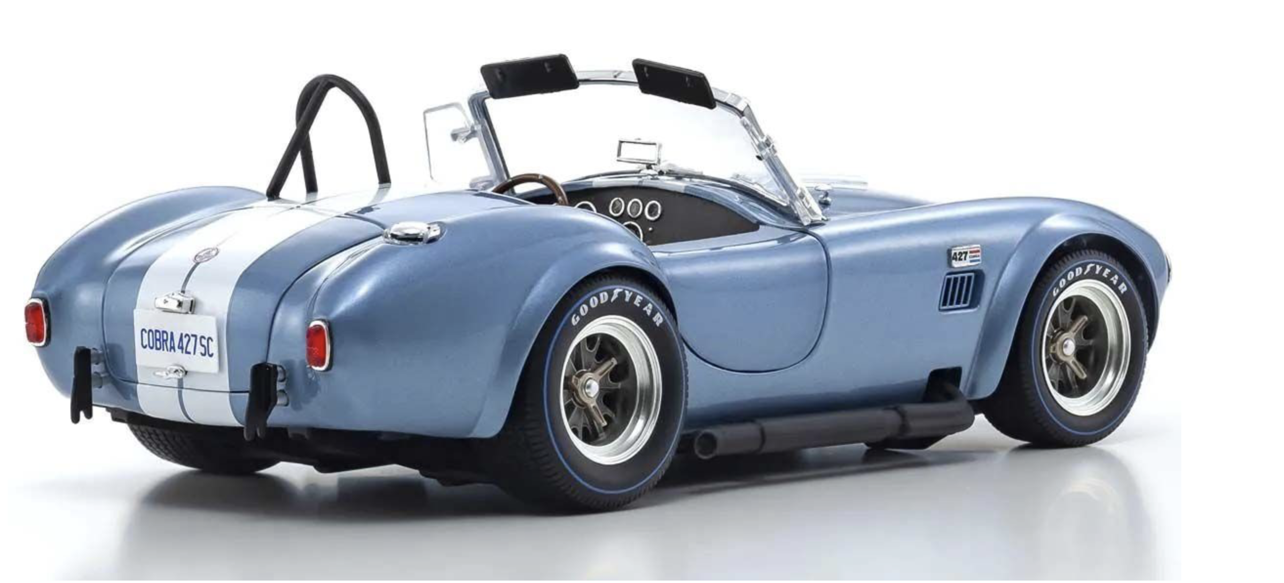 Shelby Cobra 427 S/C Spider 1962 Light Blue-WhiteKyosho 1:18