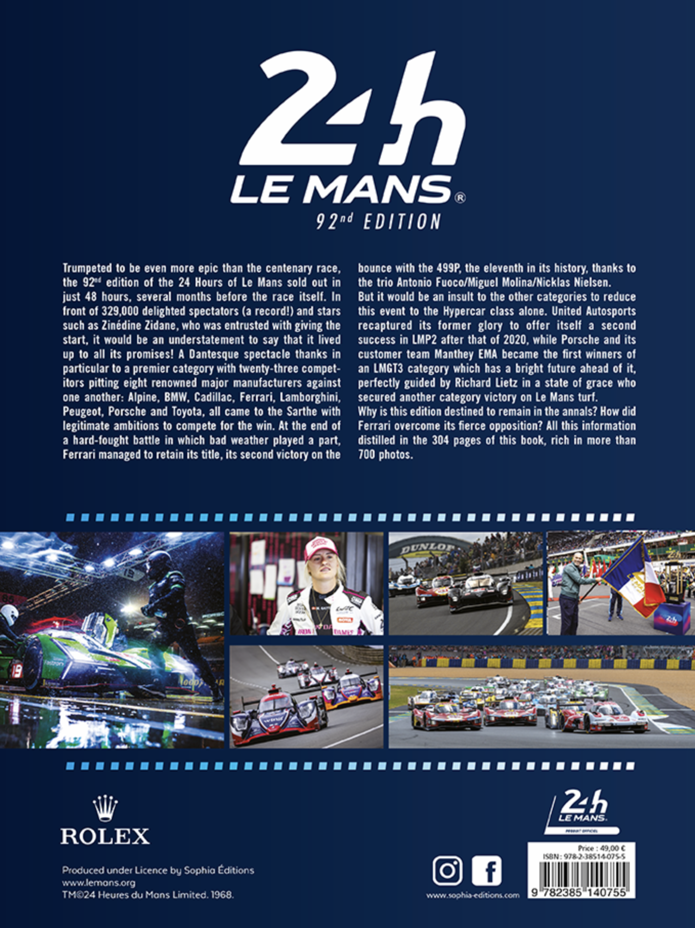 24H LE MANS 92º ÉDITION  SOPHIA EDITIONS