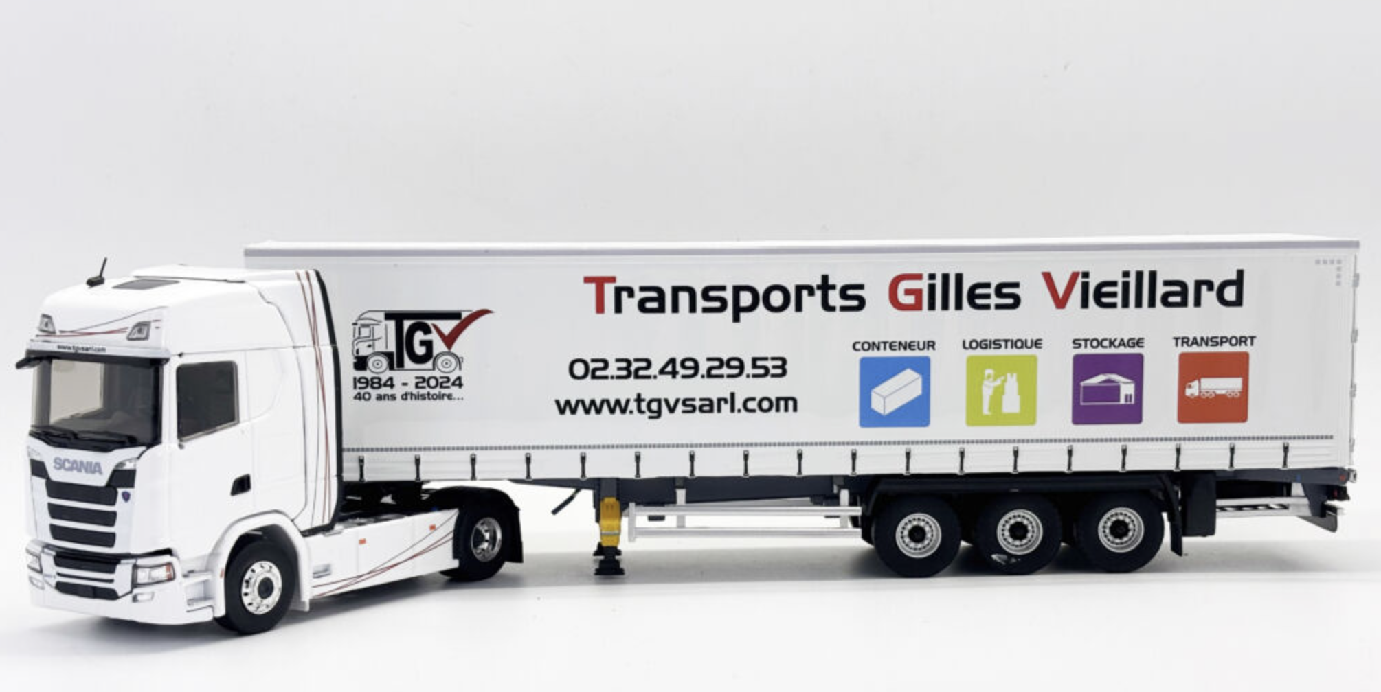 SACANIA S 500 REMORQUE TAUTLINER TRANSPORTS GILLES V. 1/43 ELIGOR