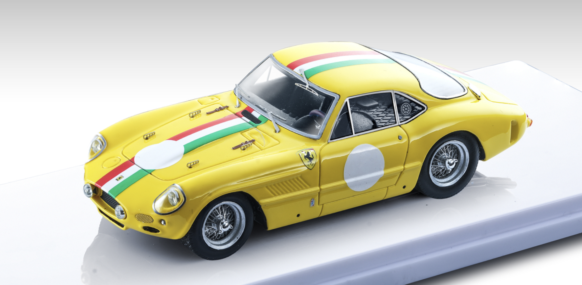 FERRARI 250 GT SPERIMENTALE YELLOW PRESS BRUXELLES 1962 TECNO MODEL 1/43