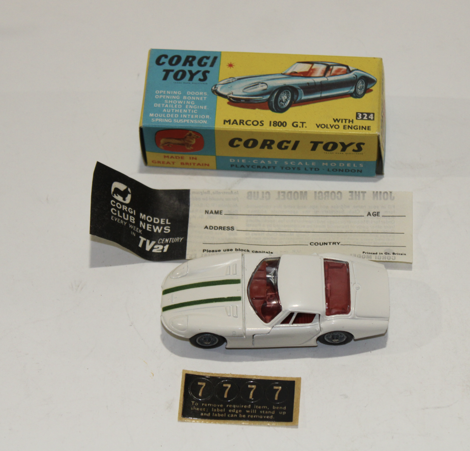 MARCOS VOLVO 1800 CORGI TOYS 1/43