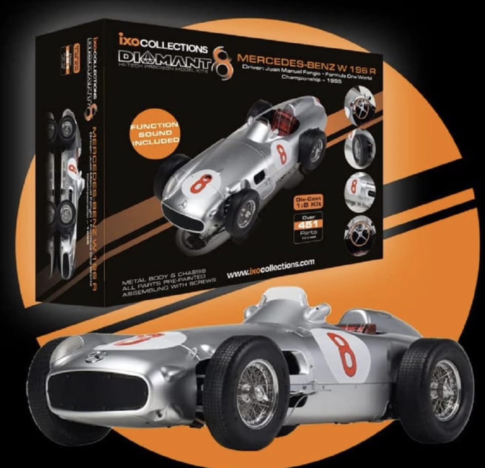 MERCEDES BENZ W 196 R IXO COLLECTIONS 1/8