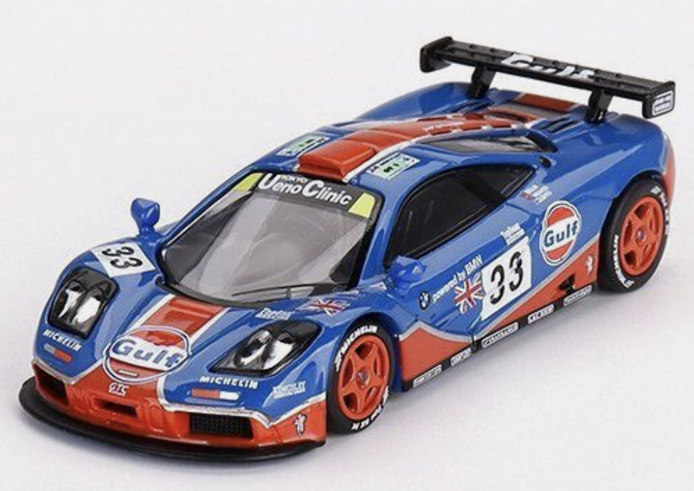 MCLAREN F1 GTR #33 1996 LE MANS 24HR MINI GT 1/64