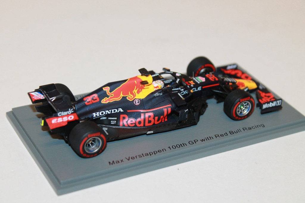 RED BULLHONDA RB16B 2ème GP ESPAGNE 2021 '100ème GP VERSTAPPEN ET RED BULL' SPARK 1/43°