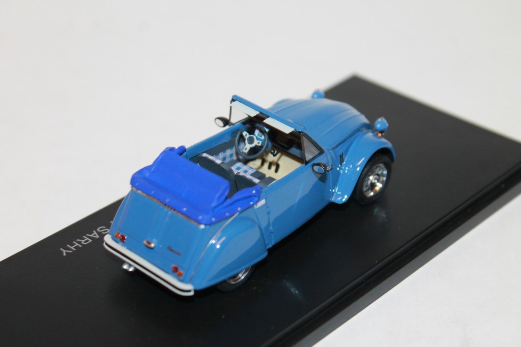 CITROEN 2CV CABRIOLET OUVERT SARHY BLEU 1984 FRANSTYLE 1/43°