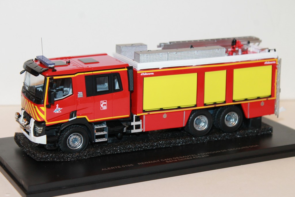 RENAULT C460 DESAUTEL DGA POMPIERS DE PARIS ALERTE 1/43°